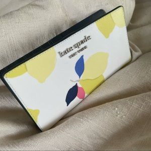 Kate Spade Cameron Lemon Zest Lg Slim Wallet